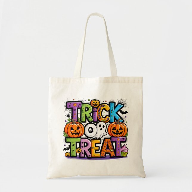 Kids Halloween Trick Or Treat  Tote Bag (Front)
