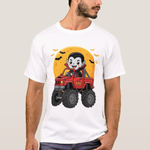Kids Halloween Vampire Monster Truck T-Shirt