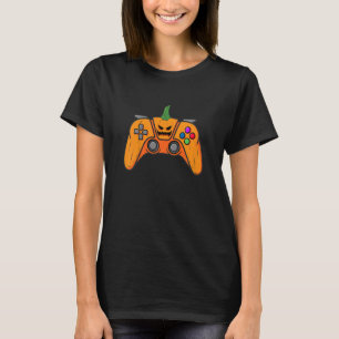Kids Halloween Video Game Controller With Pumpkin  T-Shirt
