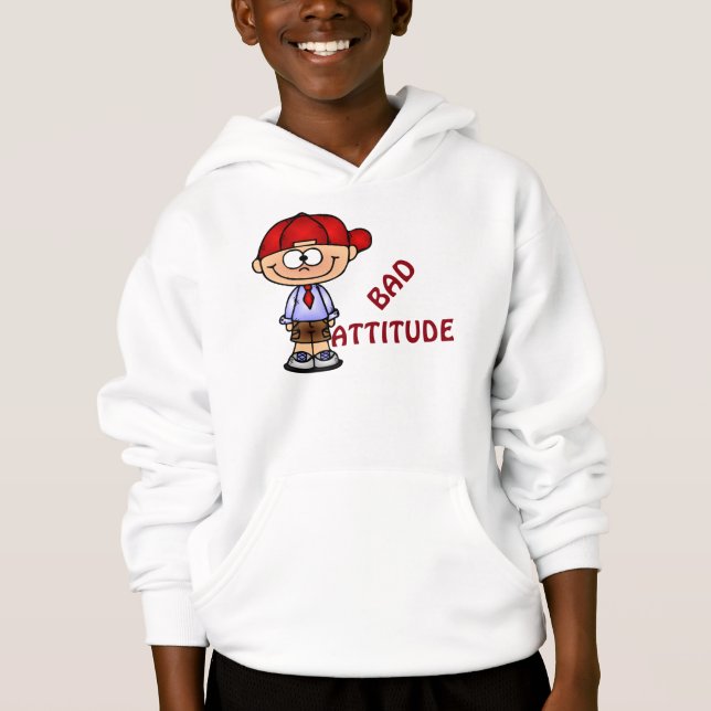 Kids' Hanes ComfortBlend® Hoodie/Bad Attitude (Front)