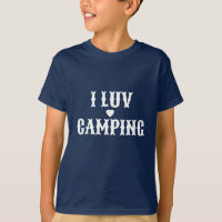 Kids Hanes T-Shirt I Luv Camping