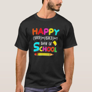 Kids Happy 100 Days Of School Math Formula 100th D T-Shirt