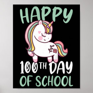 Kids Happy 100th Day Of School Girls 100 Days Of S Poster