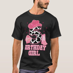Kids Happy 5Th Birthday Girl Outfit Rodeo Western T-Shirt