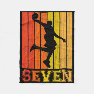 Kids Happy 7th Birthday Decorations For Boys Byske Fleece Blanket