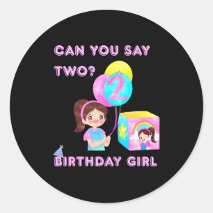 Kids Happy Birthday Classic Round Sticker