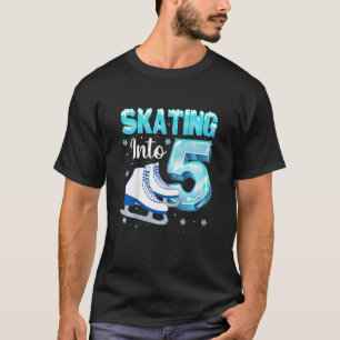 Kids Happy Birthday Ice Skating 5th Bday Outfit Gi T-Shirt
