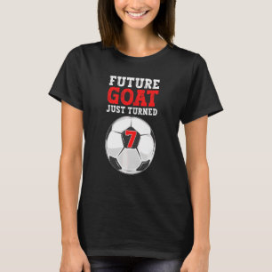 Kids Happy Birthday Soccer 7 Years Old Girl Boy 7t T-Shirt
