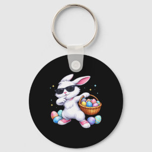 Kids Happy Bunny Dabbing Easter Kid Boys Girls Tod Key Ring
