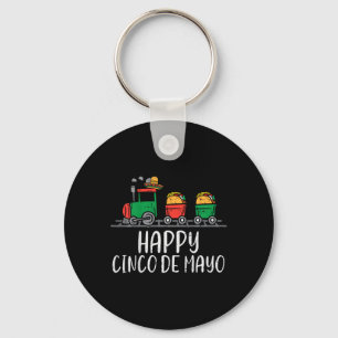 Kids Happy Cinco De Mayo Mexican Tacos Train Toddl Key Ring