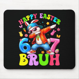Kids happy easter 67 meme six seven dabbing rabbit mouse pad