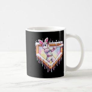 Kids happy easter bunny playing baseball boy ice coffee mug