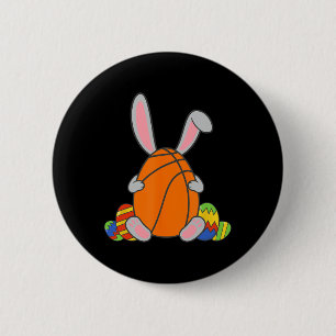 Kids Happy Easter Bysketbyll Bunny Ears Fun Egg Bo 6 Cm Round Badge