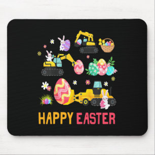 Kids Happy Easter Construction Crane Truck Boys To Mouse Pad