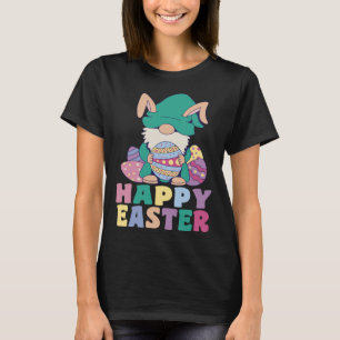 Kids Happy Easter Cute Trex Bunny Ear Easter Eggs  T-Shirt