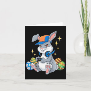 Kids Happy Easter Day Video Game Bunny Eggs Gaming Card