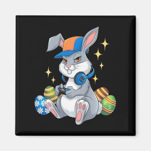 Kids Happy Easter Day Video Game Bunny Eggs Gaming Magnet