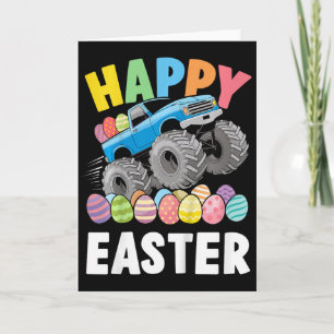 Kids Happy Easter Monster Truck For Boys And Toddl Card
