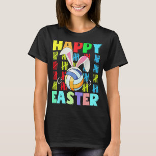 Kids Happy Easter Volleyball Bunny Ears Egg Boys T-Shirt