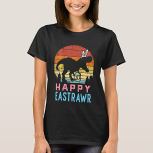 Kids Happy Eastrawr Trex Retro Easter Dinosaur Boy T-Shirt
