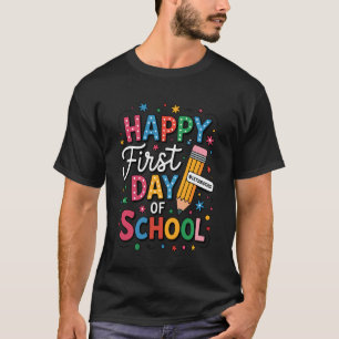 Kids Happy First Day of School Pre-K Kindergarten T-Shirt