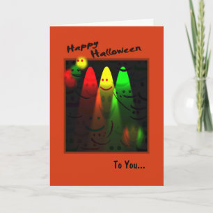 Kids Happy Halloween Ghostly Spirits Card