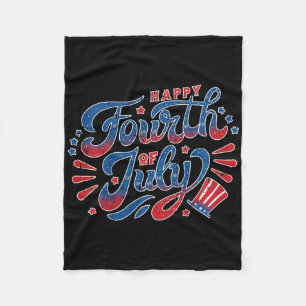Kids Happy Independence Day 4th Of July Kids Toddl Fleece Blanket