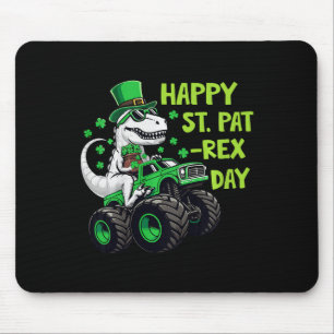 Kids Happy St Pat-rex Day St Patricks Day Dinosaur Mouse Pad
