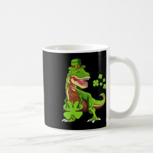 Kids Happy St Pat Trex Day Dino St Patricks Day Bo Coffee Mug