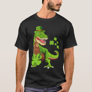 Kids Happy St Pat Trex Day Dino St Patricks Day Bo T-Shirt