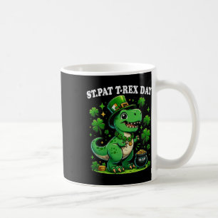 Kids Happy St Pat Trex Day Dino St Patricks Day To Coffee Mug