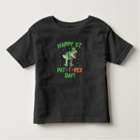 Kids Happy St Pat Trex Day Dino St Patricks Day 