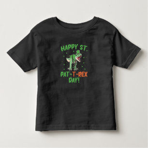 Kids Happy St Pat Trex Day Dino St Patricks Day  Toddler T-Shirt