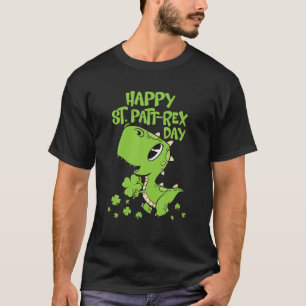 Kids Happy St Pat Trex Day Dino St Patricks Toddle T-Shirt