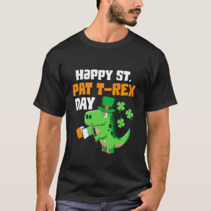 Kids Happy St Pat Trex Day Dinosaur St Patricks Da T-Shirt