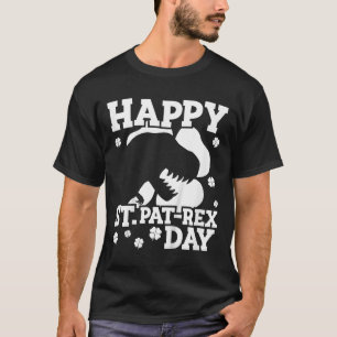 Kids Happy St Patricks Day Dinosaur T-rex Boys Tod T-Shirt