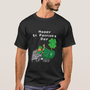 Kids Happy St Patricks Day Funny Leprechaun Drivin T-Shirt