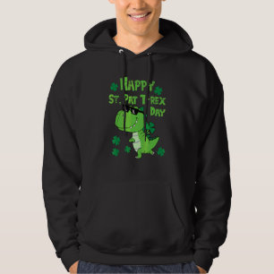 Kids Happy St Pattrex Day Funny St Patricks Day To Hoodie