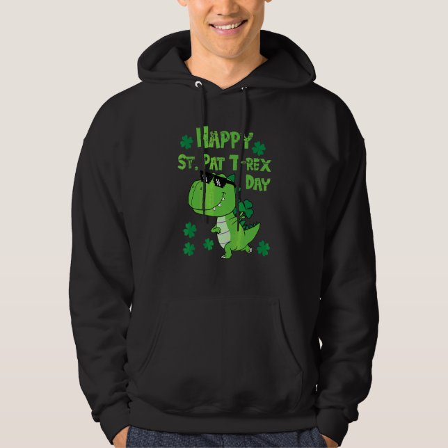 Kids Happy St Pattrex Day Funny St Patricks Day To Hoodie (Front)