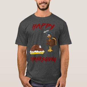 Kids Happy Turkey Day Thanksgiving Day Holiday L T-Shirt
