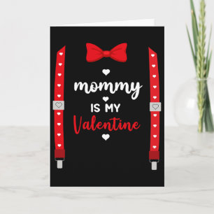 Kids Heart Mum Suspenders Bow Tie Mummy Is My Vale Card