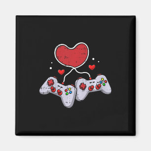 Kids Heart Video-Game Controller Valentines Day Co Magnet