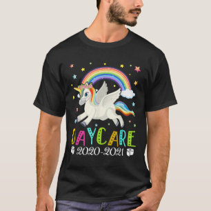Kids Hello Daycare 2020 Quarantine Cute Unicorn T-Shirt