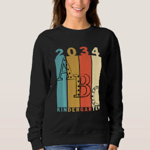 Kids Hello Kindergarten 1st Day Back To School Boy Sweatshirt