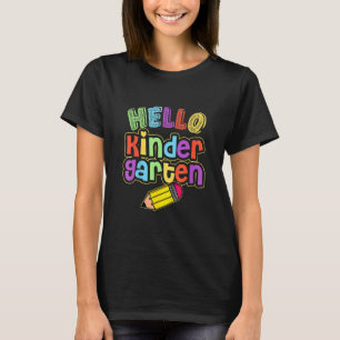 Kids Hello Kindergarten First Day Of SChool Back T T-Shirt