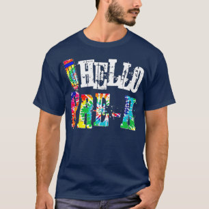 Kids Hello PreK Retro Rainbow Pre K Teacher Toddle T-Shirt