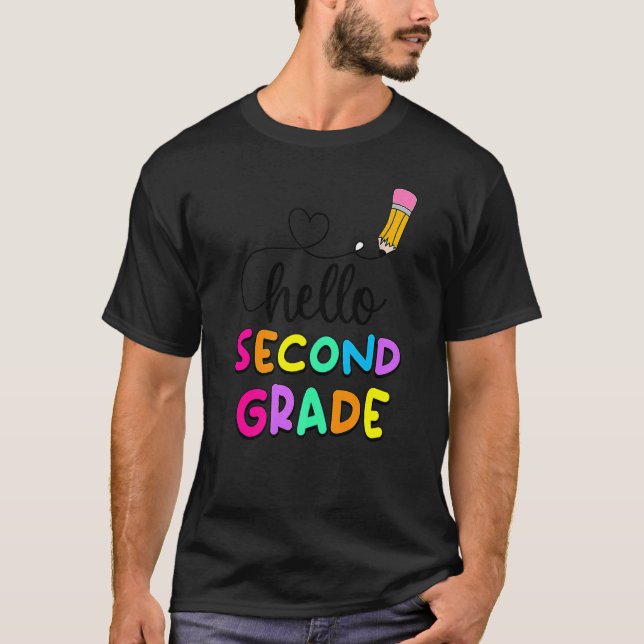 Kids Hello Second Grade Squad My First Day Of Seco T-Shirt (Front)
