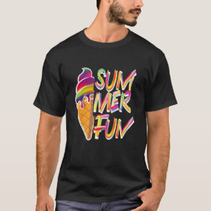 Kids Hello Summer Vacation Ice Cream Corn Fun Happ T-Shirt