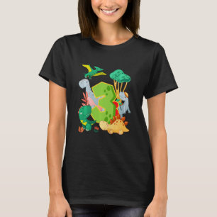 Kids Herd Of Cute Dinosaurs 3rd Birthday 3 Years O T-Shirt
