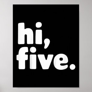 Kids Hi Five 5th Birthday Party 5 Years Old Poster